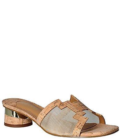 J. Renee Amorra Cork Mesh Slide Sandals Product Image