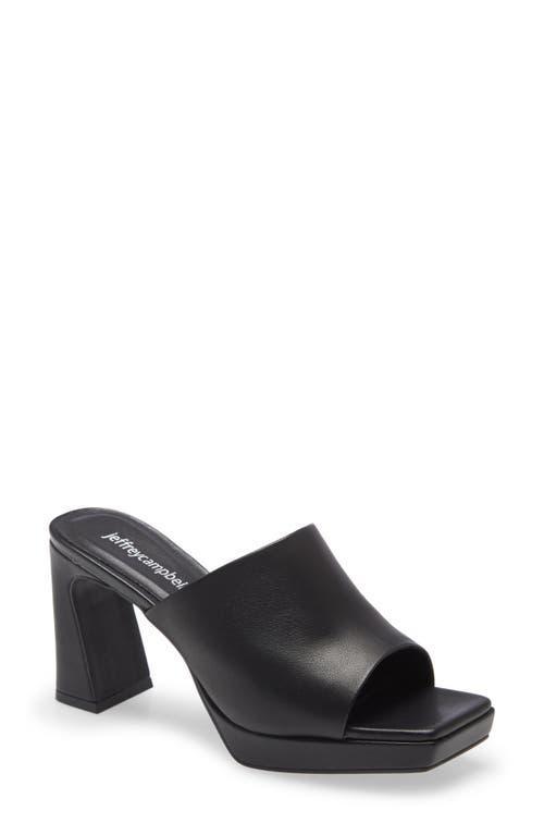 Caviar Platform Slide Sandal In Black Product Image