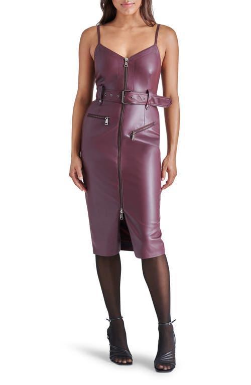 Steve Madden Levina Faux Leather Midi Dress Product Image