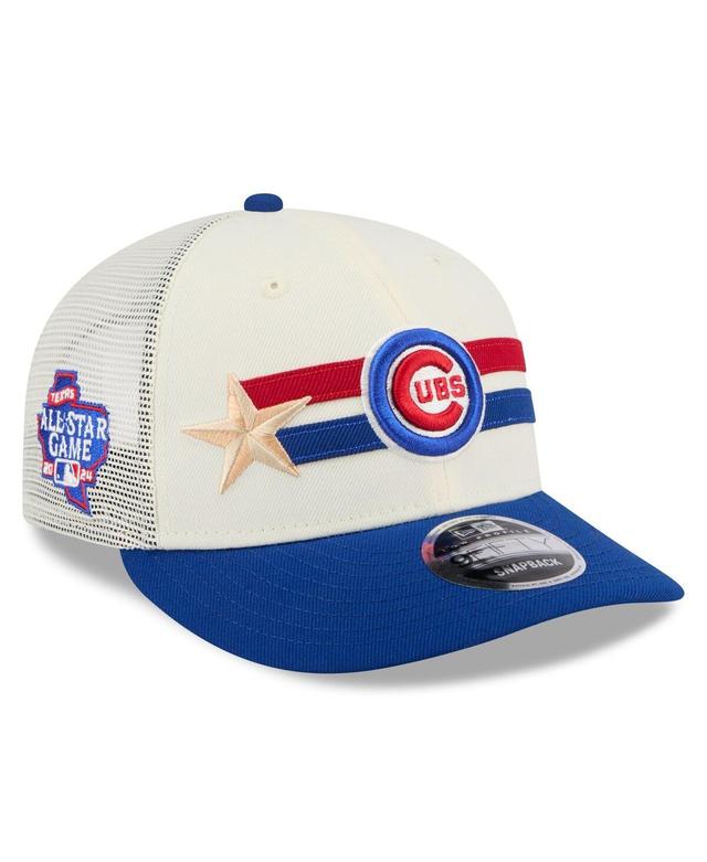 New Era Mens Cream Chicago Cubs 2024 Mlb All-Star Game Workout Meshback Low Profile 9FIFTY Snapback Hat - Cream, Royal Product Image