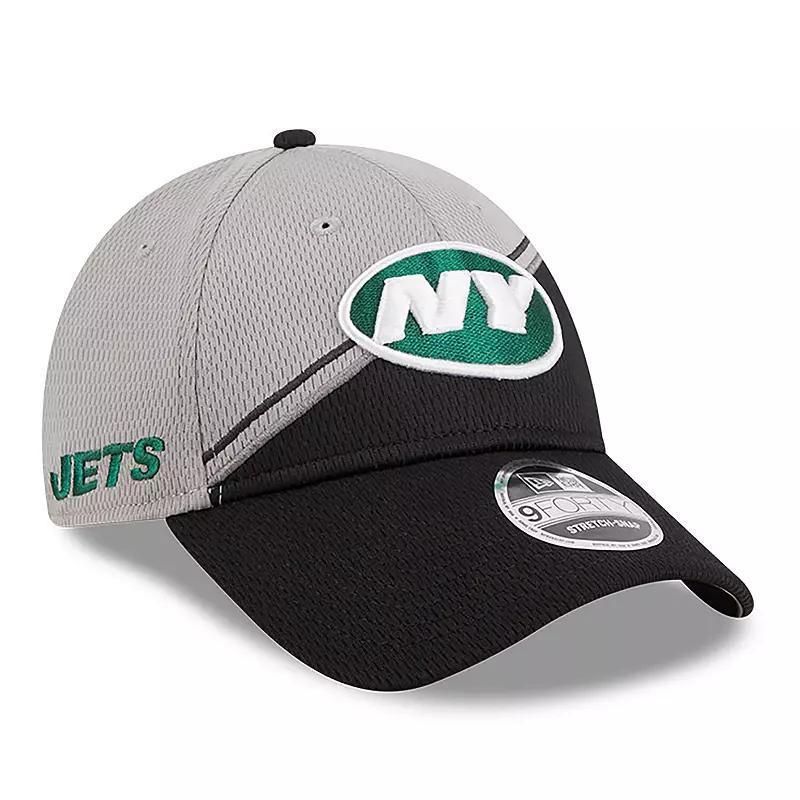 Mens New Era Gray New York Jets 2023 Sideline 9FORTY Adjustable Hat - Gray Product Image