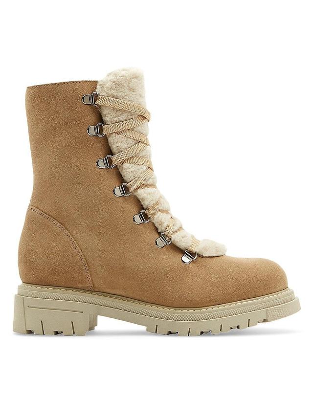 Womens Diego Shearling-Trimmed Suede Booties Product Image