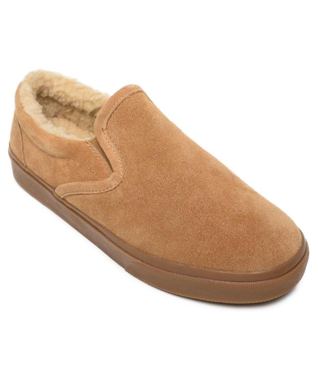 Minnetonka Mens Alden Lined Suede Slippers Product Image