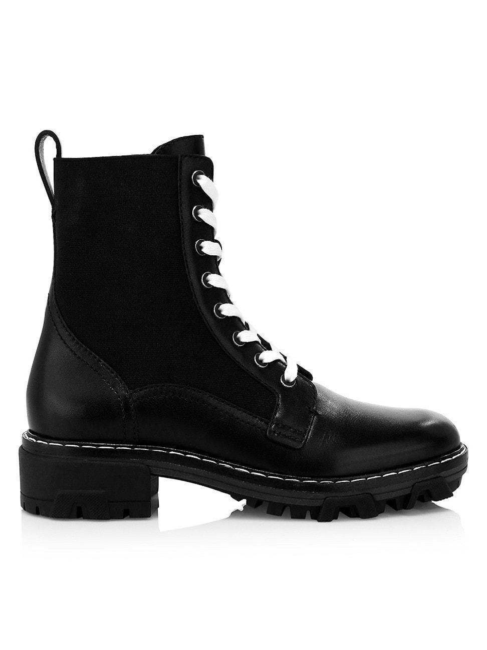 Womens Shiloh Lace-Up Leather Combat Boots product image