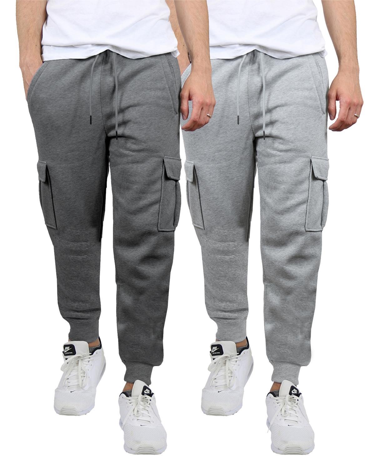 Blue Ice Mens Heavyweight Fleece-Lined Cargo Jogger Sweatpants, Pack of 2 Product Image