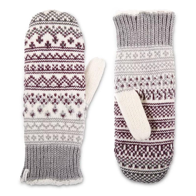 Womens isotoner Lined Water Repellent Fair Isle Knit Gloves Product Image