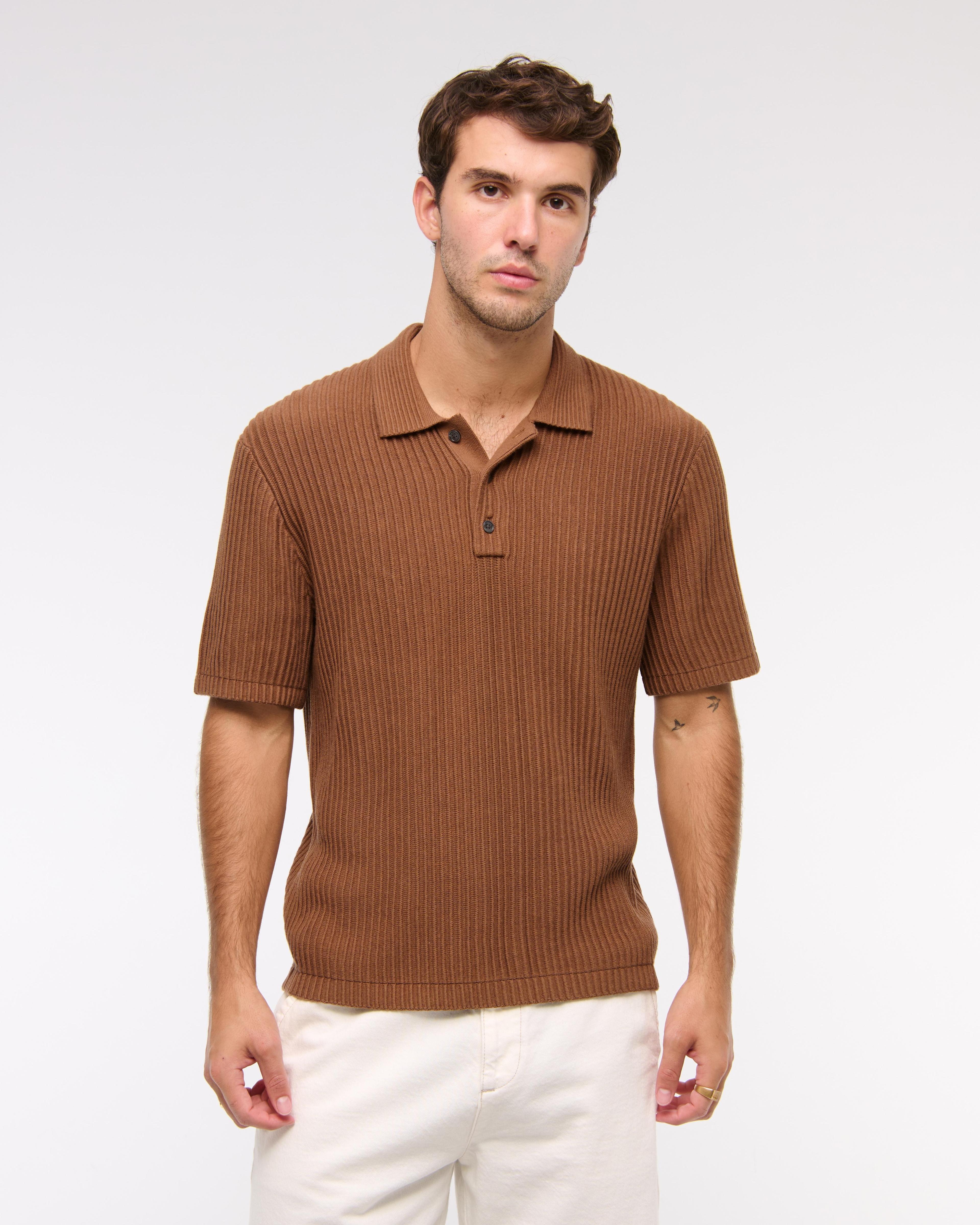 Plisse 3-Button Sweater Polo Product Image