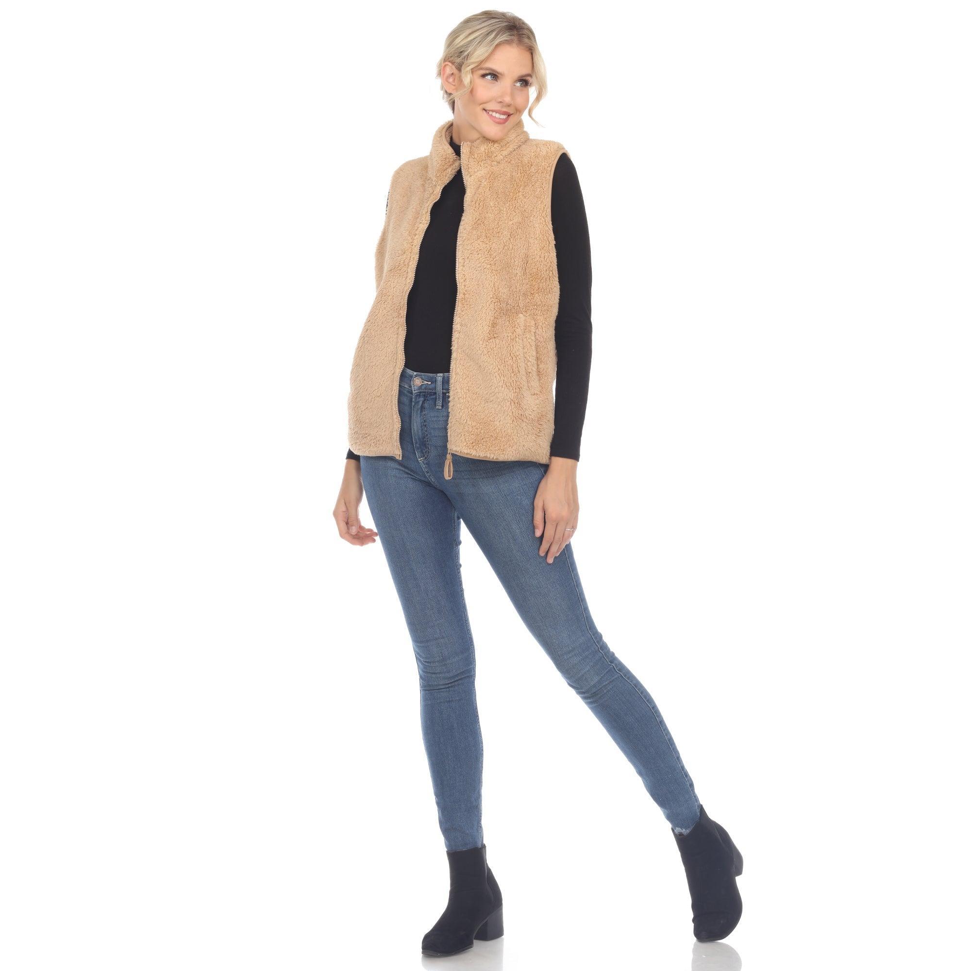 Women's Zip up sherpa vest Female Product Image