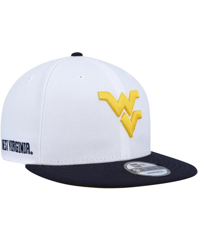 Mens New Era /Navy West Virginia Mountaineers Two-Tone Mascot 9FIFTY Snapback Hat Product Image