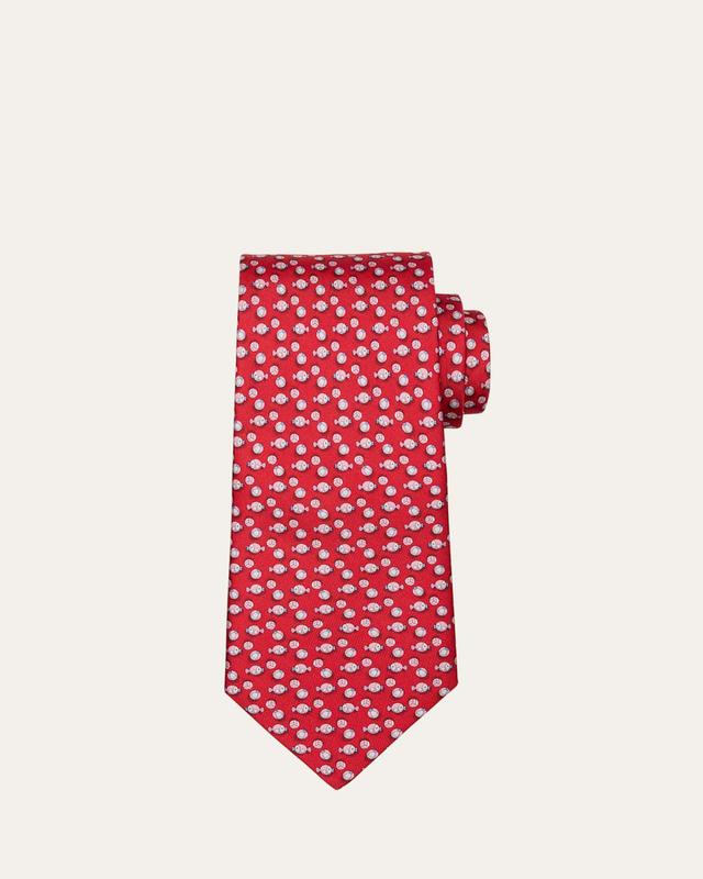 Mens Vanda Silk Fish Ball Tie Product Image