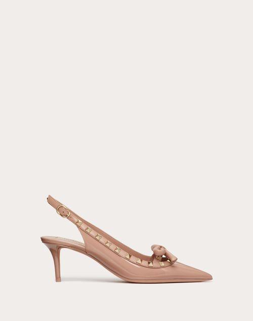 ROCKSTUD BOW SLINGBACK PATENT LEATHER PUMP 60MM Product Image