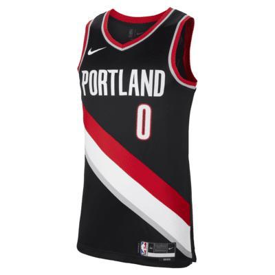 Unisex Nike Damian Lillard Portland Trail Blazers 2022/23 Swingman Jersey - Icon Edition, Adult Unisex Product Image