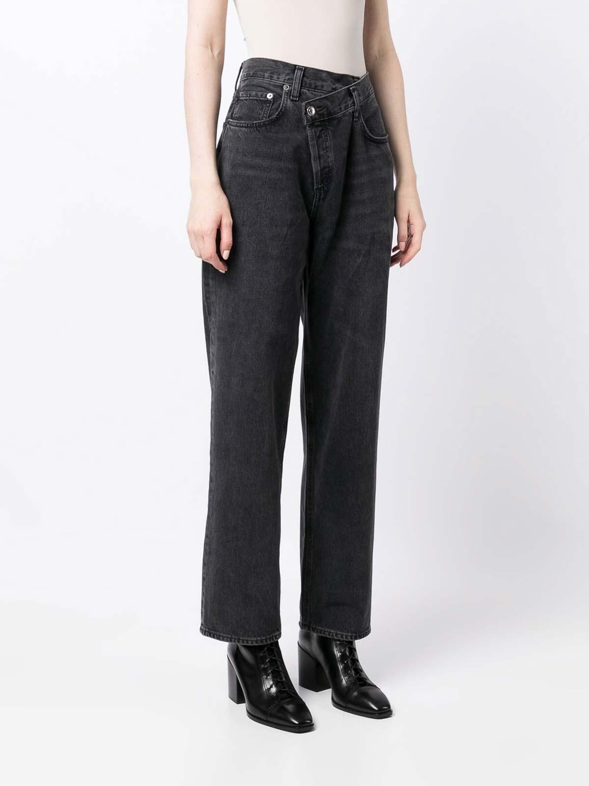 Crossover Straight-leg Jeans In Black Product Image