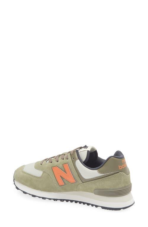 NEW BALANCE 574 In Green/orange/black Product Image