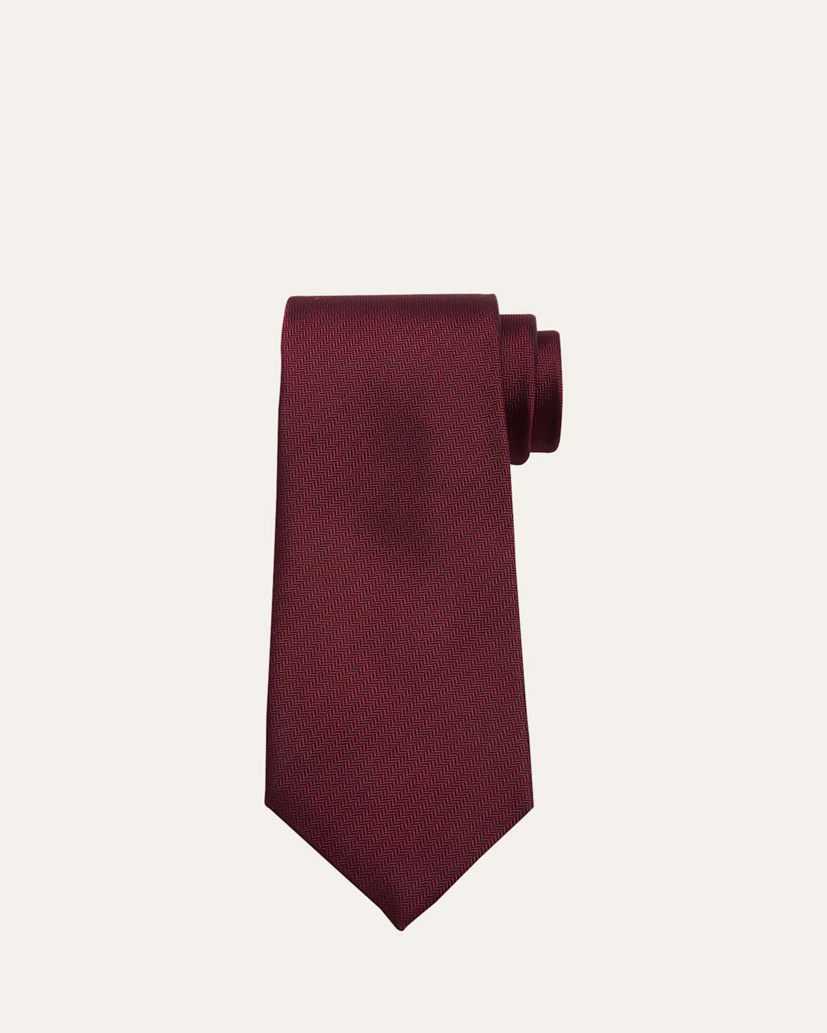 Mens Herringbone Silk Tie Product Image