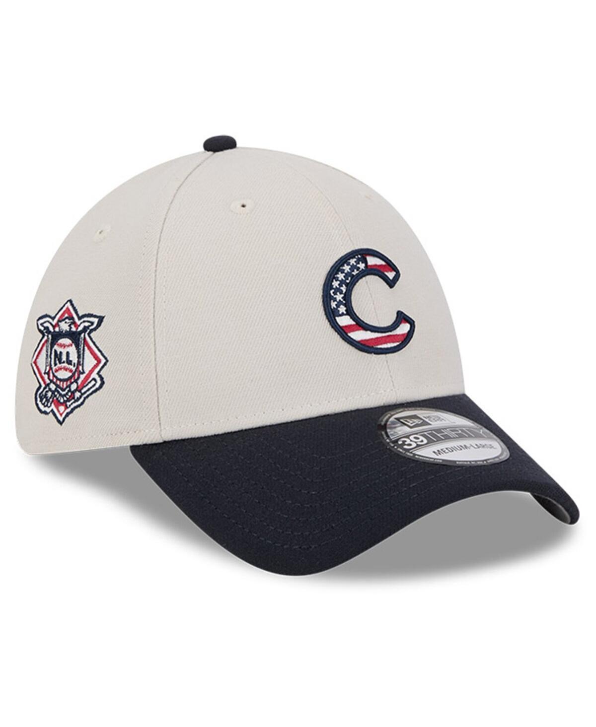 New Era Mens Black Chicago Cubs 2024 Fourth of July 39THIRTY Flex Hat Product Image