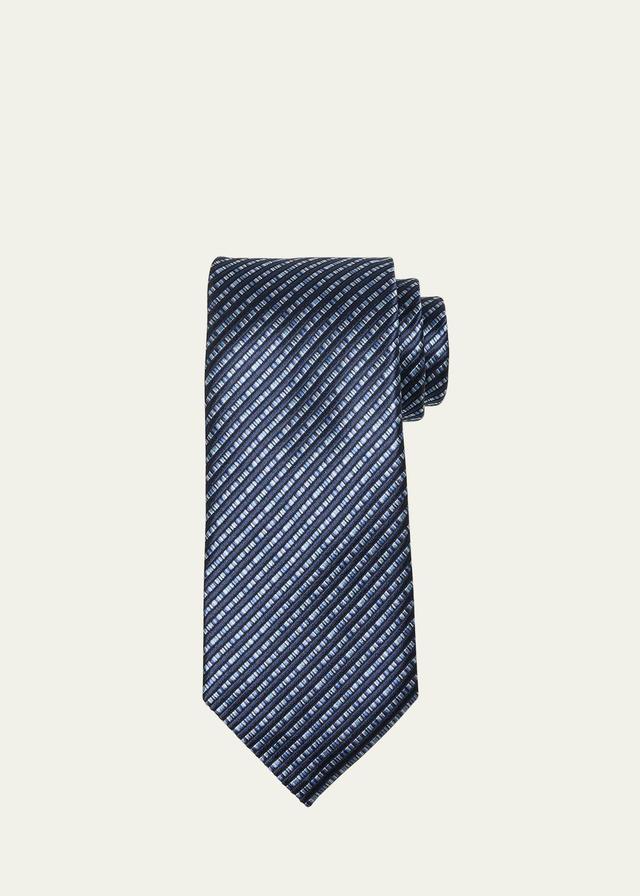 ZEGNA TIES Paglie Small Stripe Silk Tie Product Image