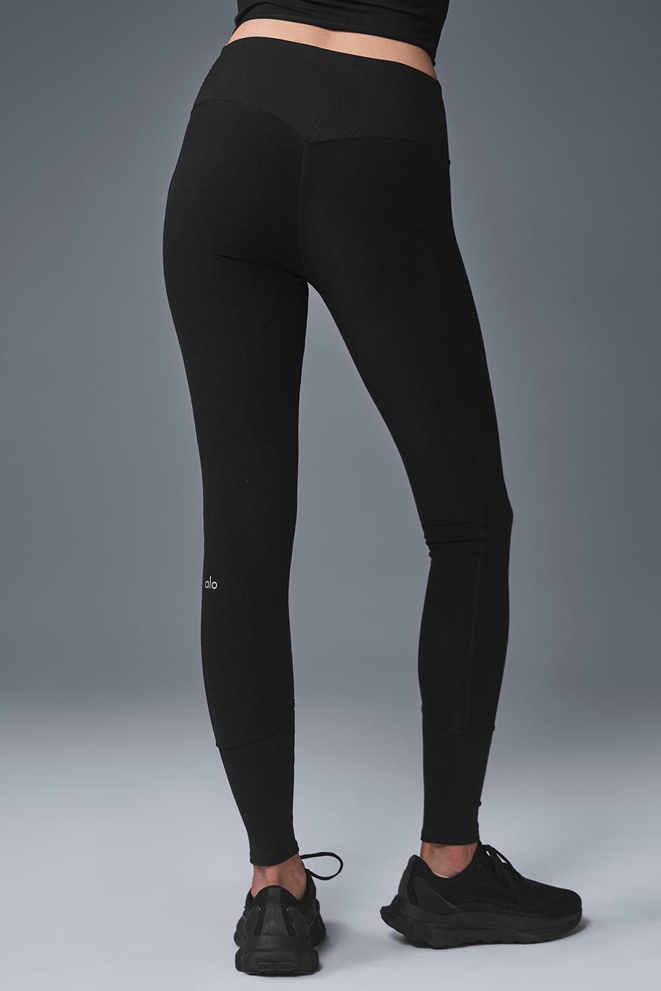 High-Waist Alosoft Lounge Legging - Black Product Image