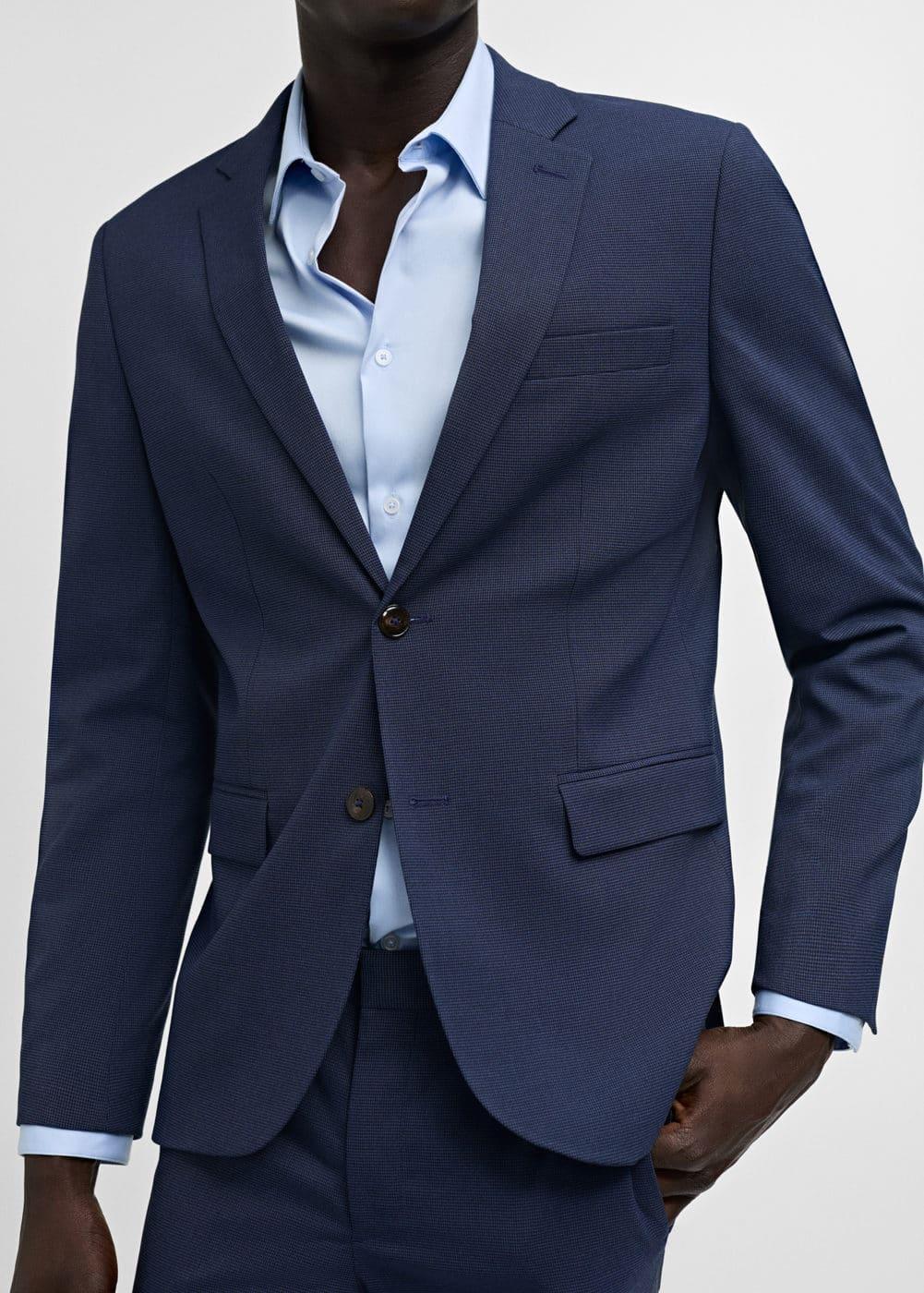 Mango Mens Super Slim-Fit Stretch Fabric Suit Blazer Product Image