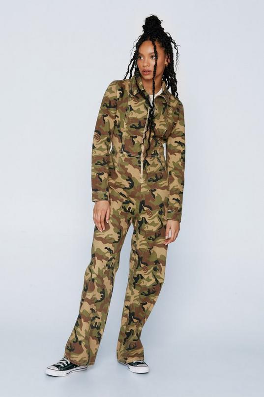 Camo Twill Jumpsuit Product Image