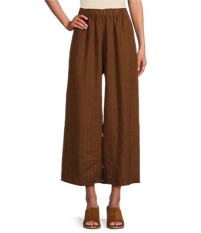 Bryn Walker Flood Linen Wide-Leg Pocketed Pull-On Coordinating Cropped Pants Product Image