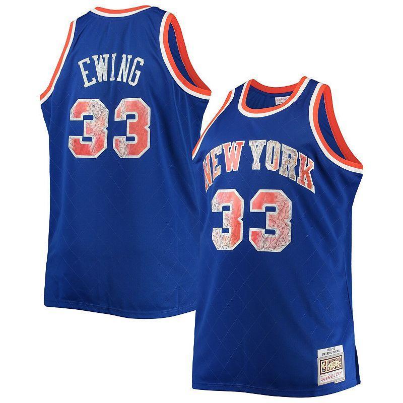 Mens Mitchell & Ness Patrick Ewing New York Knicks Big & Tall 1991-92 NBA 75th Anniversary Diamond Swingman Jersey Product Image