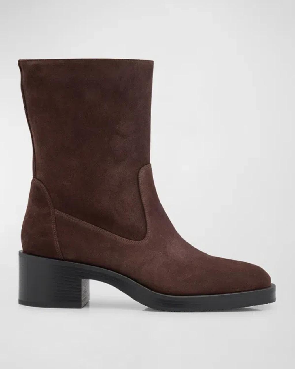 Kaia Suede Ankle Boots In Hickory Product Image