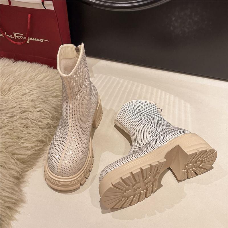 Platform Glitter Short Boots product image