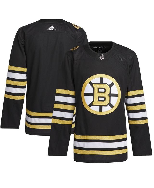 Mens adidas Black Boston Bruins 100th Anniversary Authentic Jersey - Black Product Image