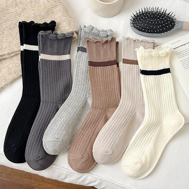 Contrast Trim Socks / Set Product Image