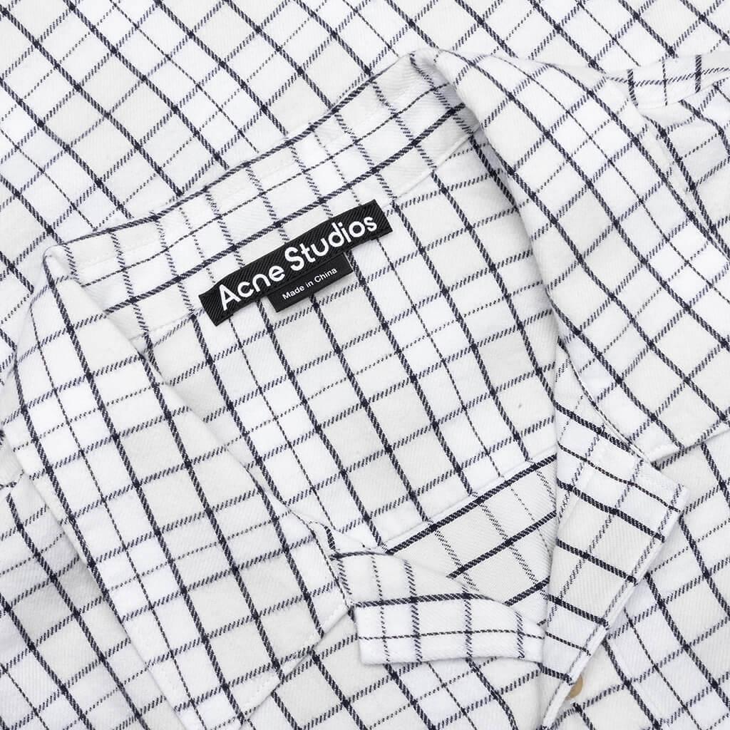 Flannel Shirt - White/Black Male Product Image