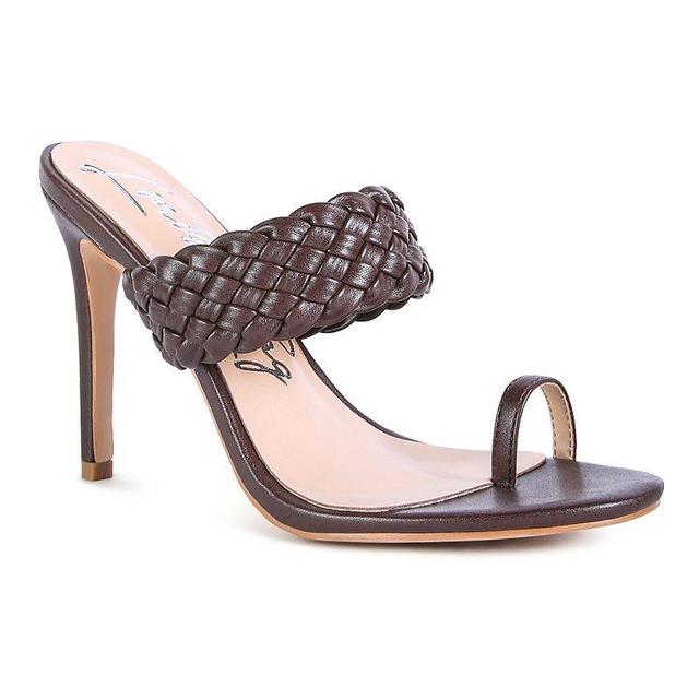 Womens High Perks Woven Strap High Heels sandals Product Image