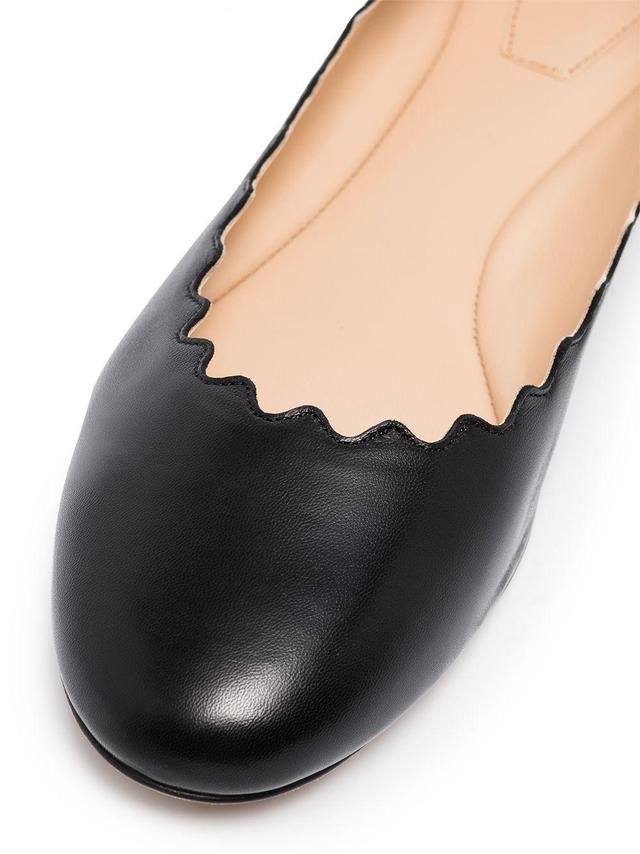 Lauren Leather Ballet Flats In Black Product Image