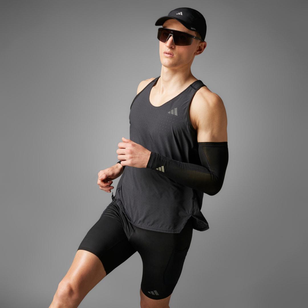 adidas Adizero Running Short Leggings Black M Mens Product Image