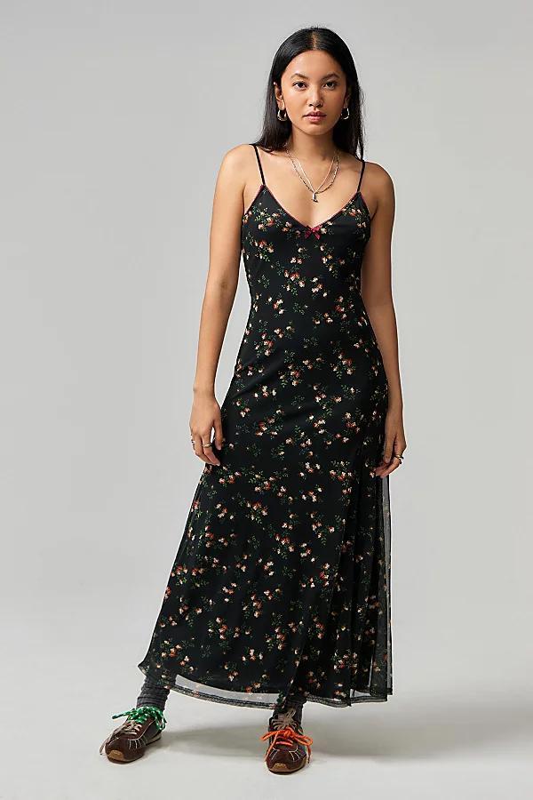 Urban Outfitters UO Floral Mesh Maxi Dress Womens at Urban Outfitters Product Image