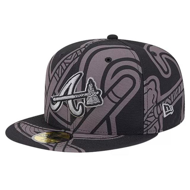 Mens New Era Atlanta Braves Logo Fracture 59FIFTY Fitted Hat Product Image