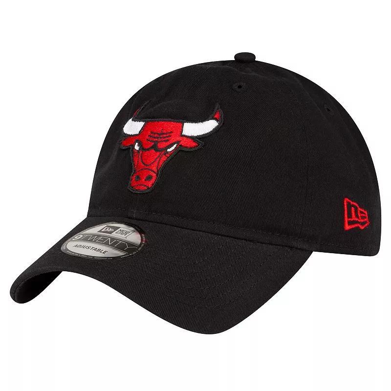 Mens New Era Black Chicago Bulls Team 2.0 9TWENTY Adjustable Hat Product Image