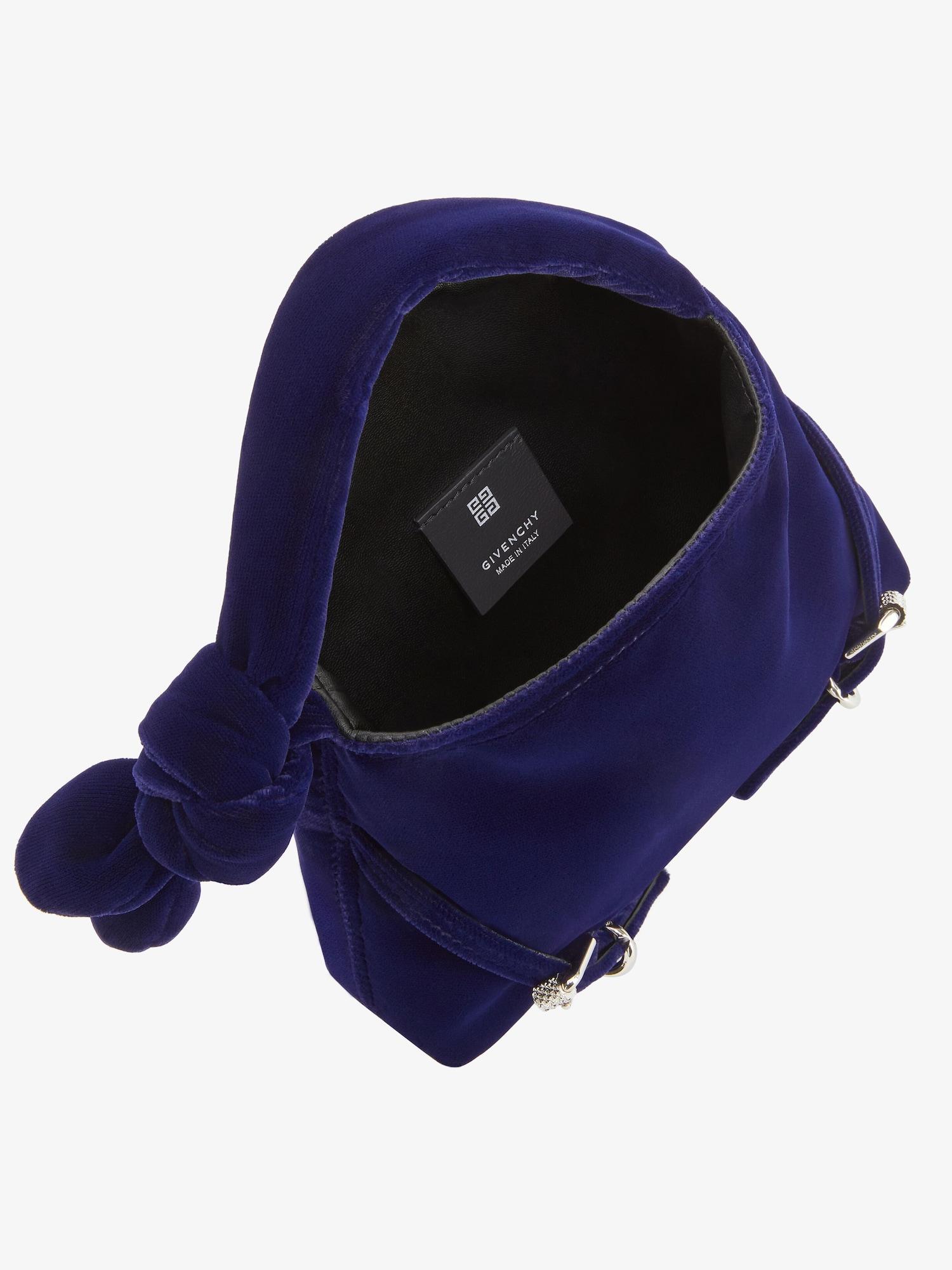 Nano Voyou bag in velvet with bow detail Product Image