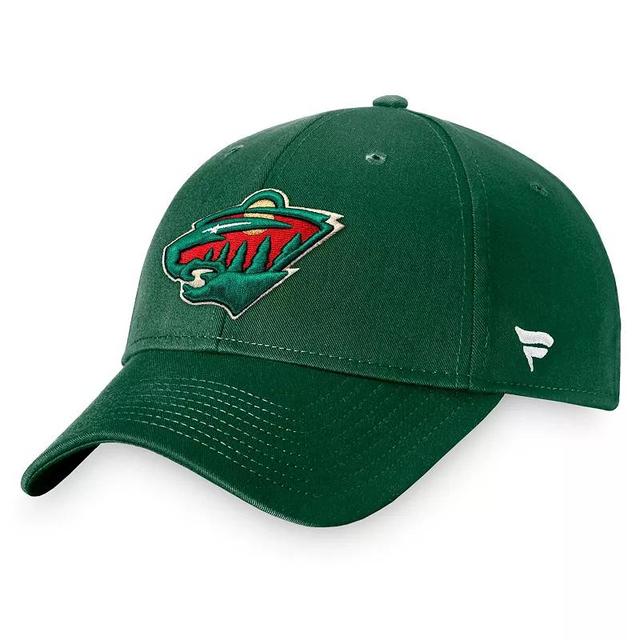 Mens Green Minnesota Wild Core Adjustable Hat Product Image