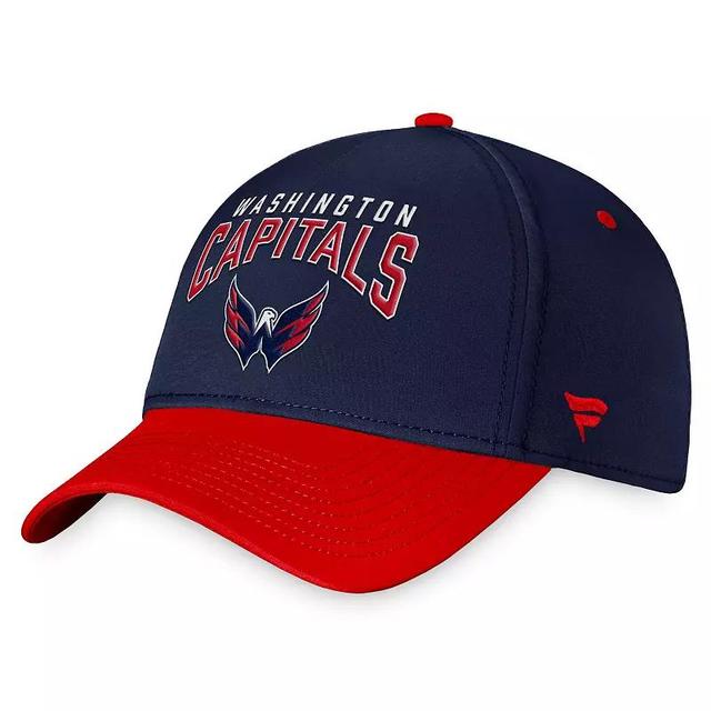 Mens Fanatics Branded /Red Washington Capitals Fundamental 2-Tone Flex Hat Blue Product Image