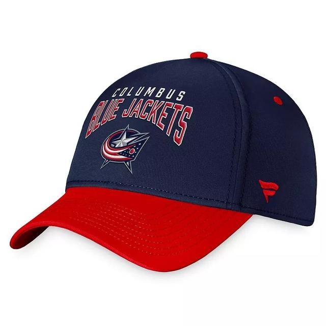 Mens Fanatics Branded /Red Columbus Blue Jackets Fundamental 2-Tone Flex Hat Product Image