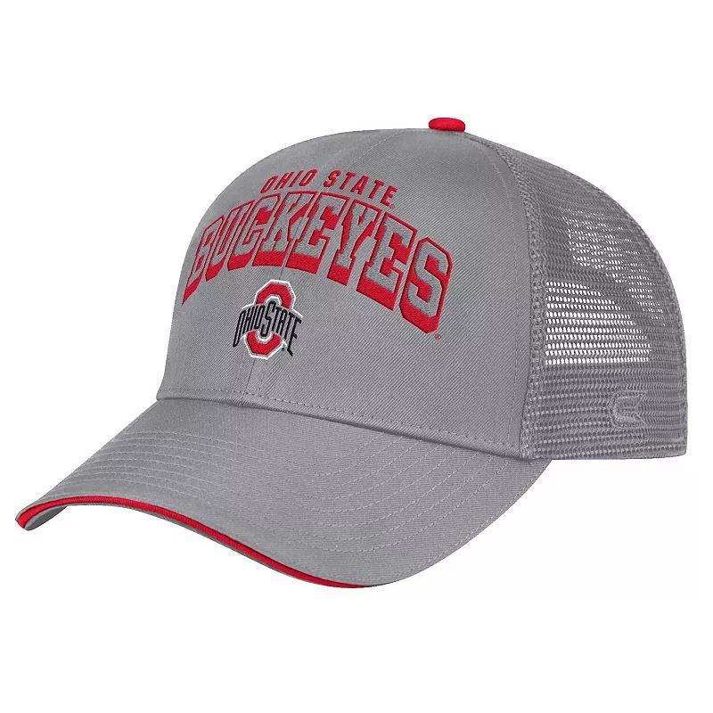 Colosseum Mens Gray Ohio State Buckeyes Wyatt Adjustable Hat Product Image