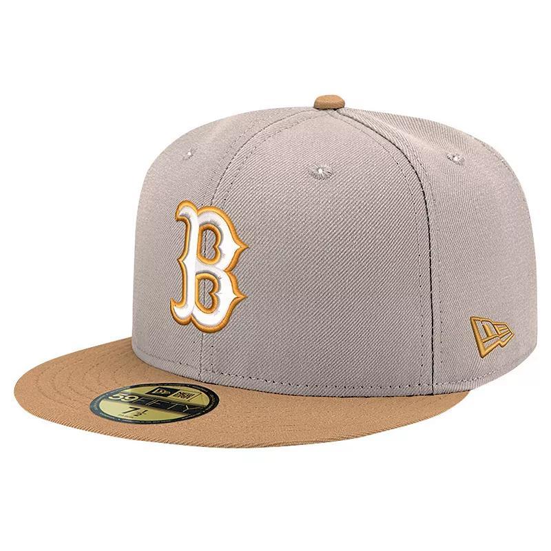 Mens New Era Khaki Boston Red Sox Stone Panama 59FIFTY Fitted Hat Product Image