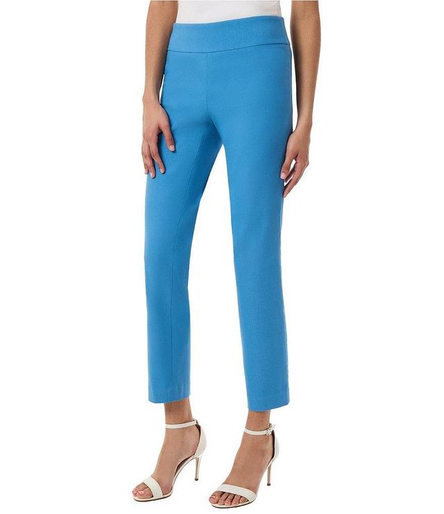 Jones New York Stretch Ankle Straight Wide Waistband Pull-On Pants Product Image