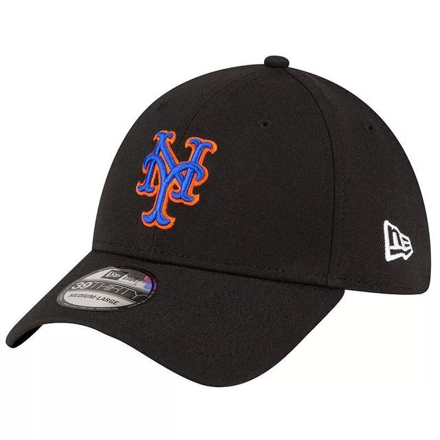 Mens New Era Black New York Mets Alternate Team Classic 39THIRTY Flex Hat Product Image