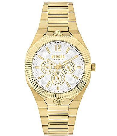 Versace Versus Versace Mens Echo Park Multifunction Gold Stainless Steel Bracelet Watch Product Image