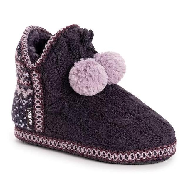 Womens MUK LUKS Amira Slipper Boots Oatmeal Grey Product Image