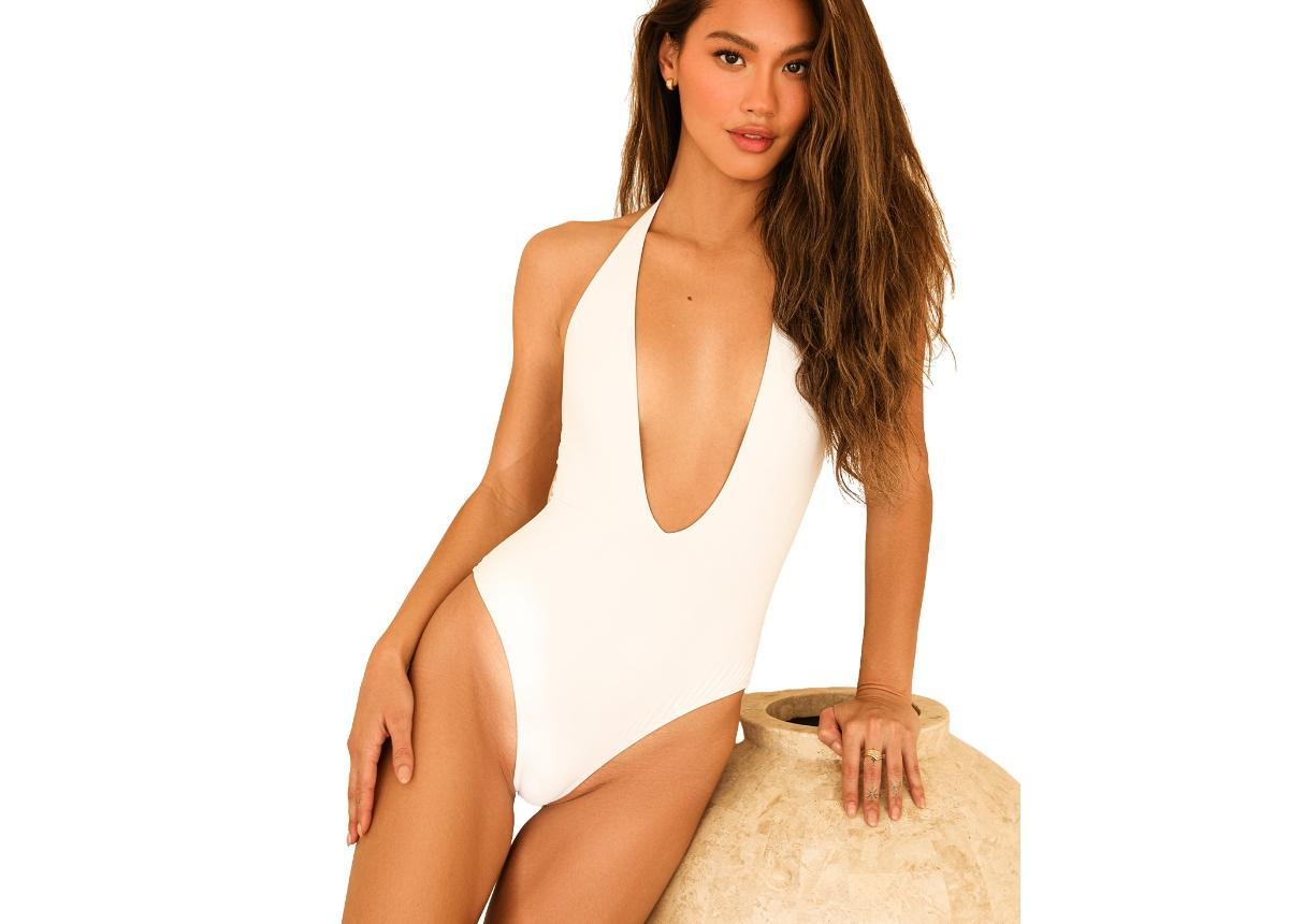 Dippin' Daisy's Women's Cheryl Low Cut V-Neck One Piece Swimsuit Product Image