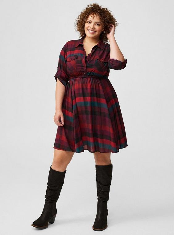 Mini Challis Waist Tie Shirt Dress Product Image