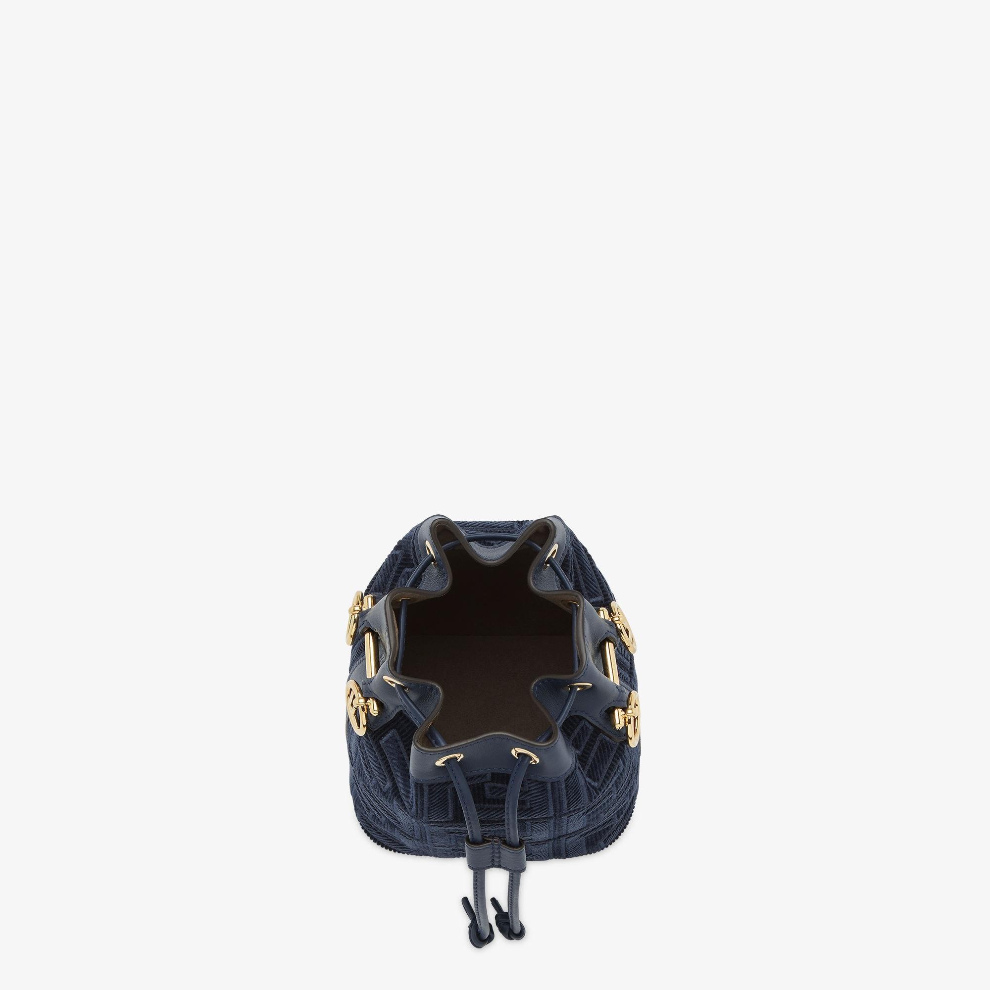 Mon TresorDark blue corduroy mini-bag Product Image